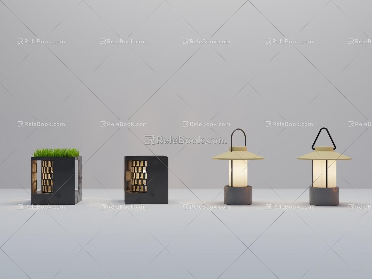 modern outdoor lamp 3d model