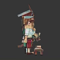 Modern Toys Like Plain Man My World Characters 3d model