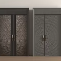 Modern Double Doors With Textured Surface For Home Interior Entrance Design