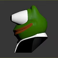 Green Frog Character Wearing Black Tuxedo With Big Eyes Orange Mouth And White Shirt Details