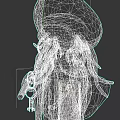 Mythical Game Movie Character With Tentacled Face Pirate Hat And Pipe
