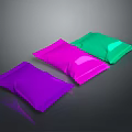 Vibrant Colorful Food Packaging Bags with Glossy Finish in Purple Pink Green
