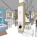 Modern Furniture Specialty Store with Window Display Interior Lighting and Decor