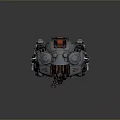 Futuristic Armored Robotic Mech Game Movie Character With Detailed Mechanical Parts And Heavy Armor