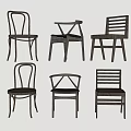 Stylish Wooden Leisure Chairs Featuring Various Back Designs And Classic Styles