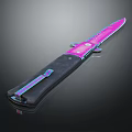 Modern Folding Knife Weapon With Pink Blade And Black Handle Design