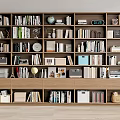 Bookcase Bookshelf Ornaments Book Decorative Cabinet 3d model