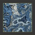 Blue 3D Terrain Model Showcasing Natural Mountains Lakes And Rolling Landforms Design