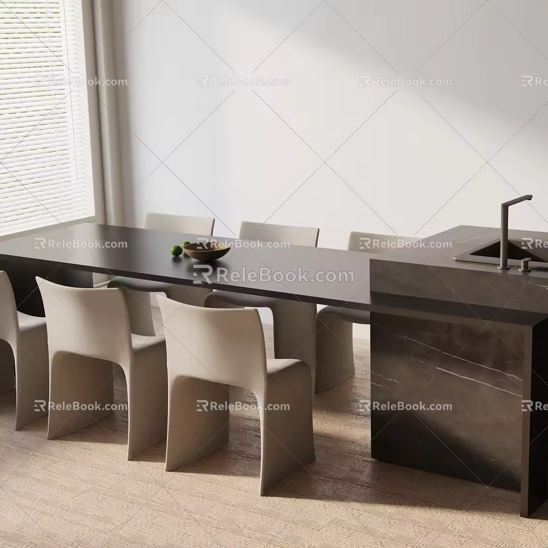 Modern table combination 3d model