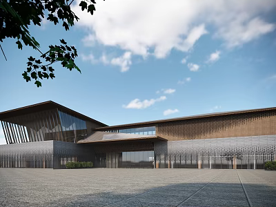 New Chinese Museum Architecture Museum 3d model