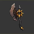 Cold weapons Sword Axe Hook Fork Spear Trident Melee Weapon Military 3d model