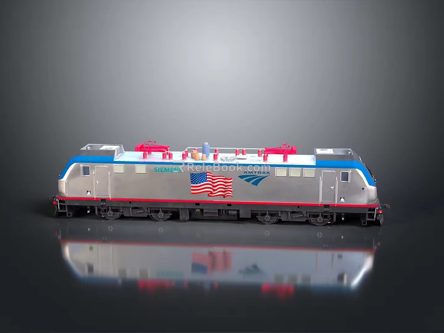 train light rail subway high-speed rail EMU modern train high-speed train high-speed locomotive EMU 3d model