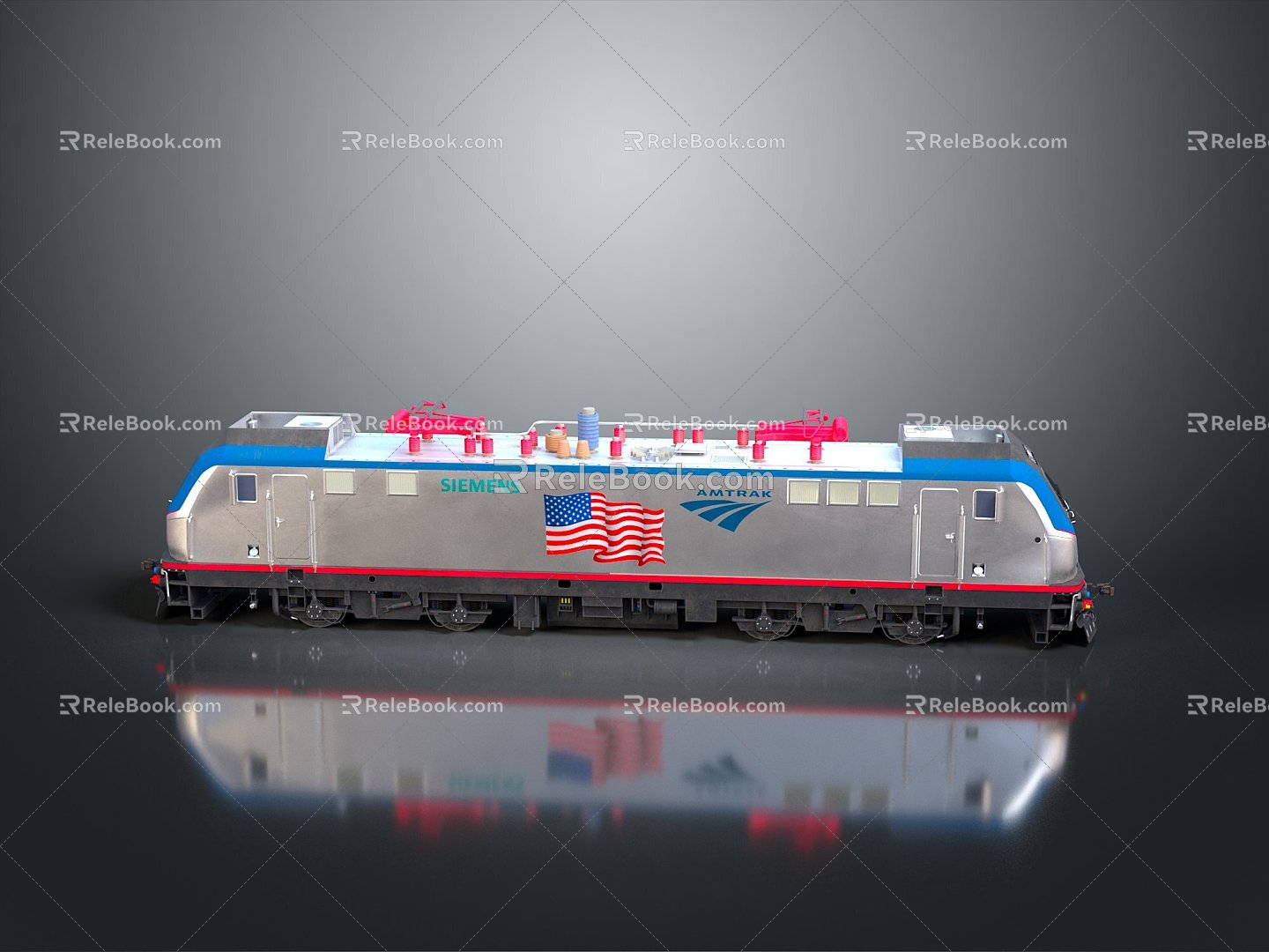 train light rail subway high-speed rail EMU modern train high-speed train high-speed locomotive EMU 3d model