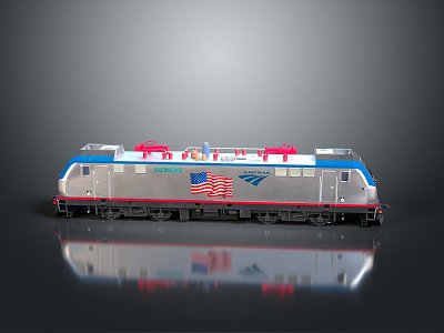 train light rail subway high-speed rail EMU modern train high-speed train high-speed locomotive EMU 3d model