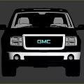 Black Pickup Truck With Cab Cargo Bed Silver Rims On Gray Background With Reflection