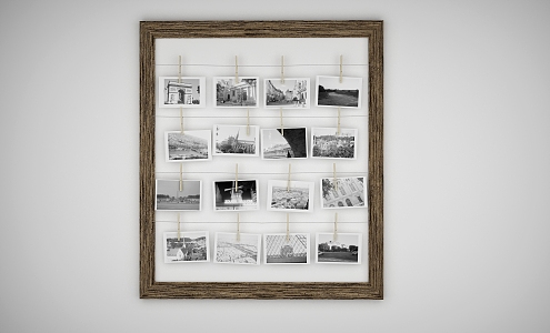 Retro Photo Wall Photo Frame 3d model