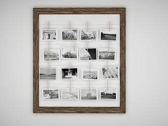 Retro Photo Wall Photo Frame 3d model