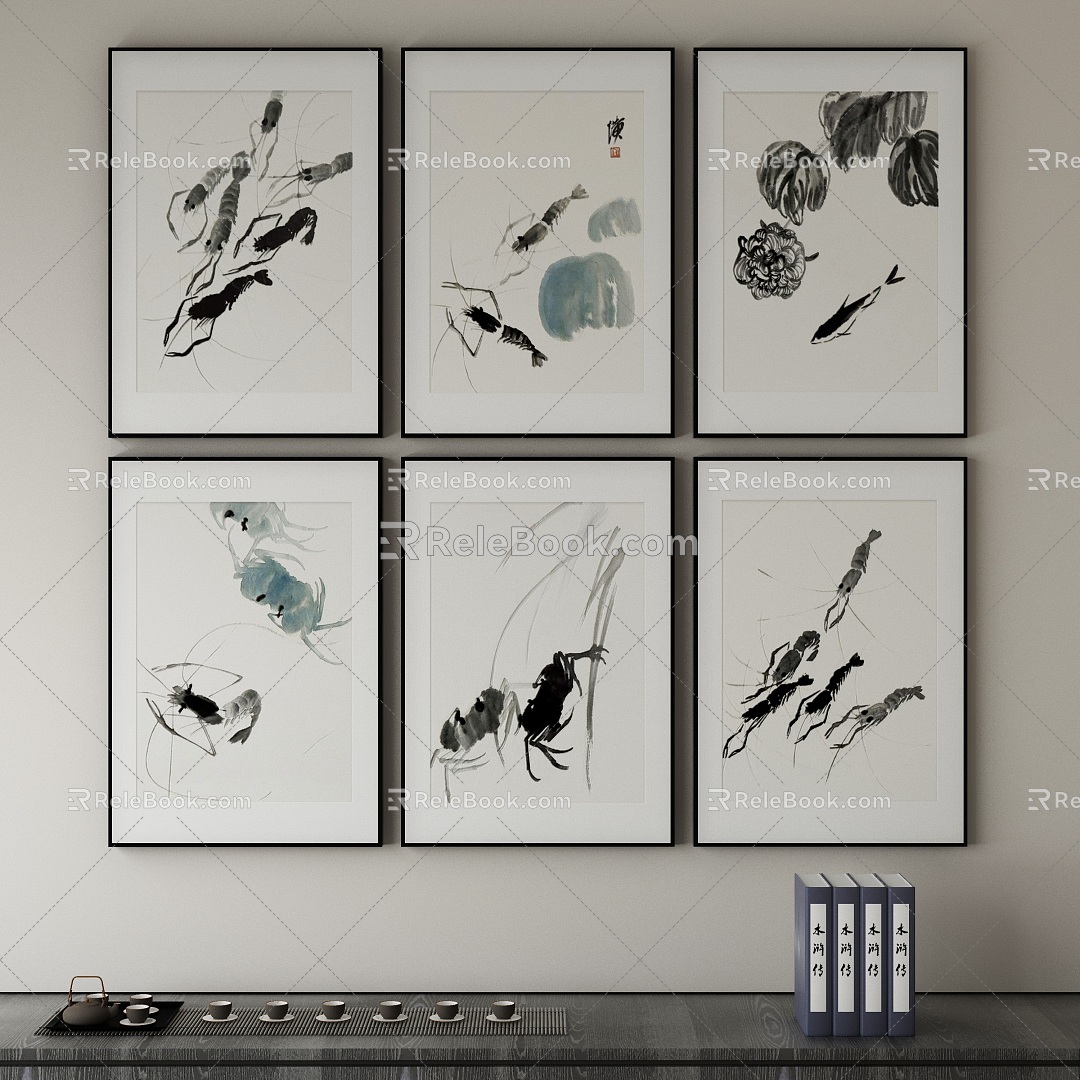 New Chinese Decorative Painting 3d model