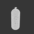 White Gas Cylinder With Worn Surface Red Black Valve On Black Background