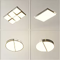 Ceiling Lights Featuring Square Rectangular Round Shapes With Modern Sleek Design For Interior Lighting 3d model