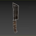 Practical Metal Blade Kitchen Knife With Wrapped Handle For Daily Cooking