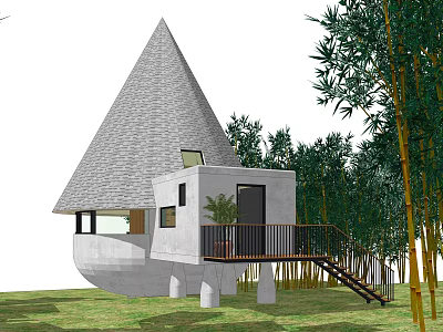 Modern Homestay Homestay Architecture 3d model