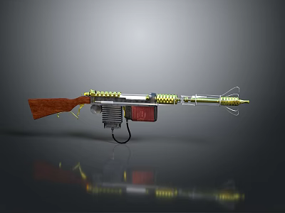rifle semi-automatic rifle combat rifle battle rifle carbine war rifle attack rifle 3d model