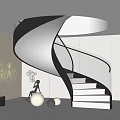 Arc Stairs 3d model