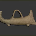 Ancient Clay Daily Household Vessel With Decorative Handle Patterns And Support Feet Design