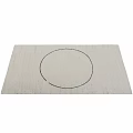 Soft Textured Square Rug With Circular Outline For Modern Living Room Decor