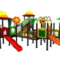 Modern Slide Cute Slide Rides 3d model