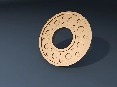 Road Manhole Cover With Circular Design And Multiple Drainage Holes For Urban Road Infrastructure 3d model