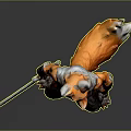 Detailed Fox Warrior 3D Model In Armor Holding Sword Dynamic Pose