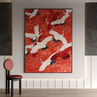 New Chinese Animal Painting Decorative Painting 3d model