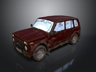 Lada Car Soviet Off-Road Retro Design Classic Russian Hyundai Car Sedan 3d model
