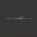 Steampunk Chainsaw Weapon with Intricate Mechanical Gears and Metallic Components in Brown and Silver Casing