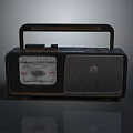 Vintage Electronic Radio With Classic Handle And Control Panel Retro Design Speaker Grill Appliance