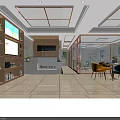 Modern Dentistry Interior Design With Reception Area Display Shelves And Dental Equipment