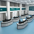 Console Command Center Command Room Operation Desk Monitoring Console Control Center 3d model