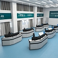 Console Command Center Command Room Operation Desk Monitoring Console Control Center 3d model