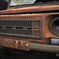 Old Rusty Van With Broken Windows And Worn Out Exterior Look 3d model