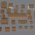Traditional Thatched Roof Building Models With Various Shapes Sizes And Designs
