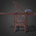Tower crane wharf crane port crane wharf crane low face number low model simple model game video level super realistic 3d model