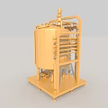 Golden Industrial Equipment Large Tank with Frame Structure and Pipes for Industrial Processing