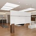 Modern Clothing Store Interior With Display Racks And Fashion Apparel Sections