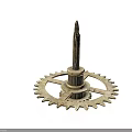 Industrial Gear Equipment With Vertical Shaft And Toothed Circular Base