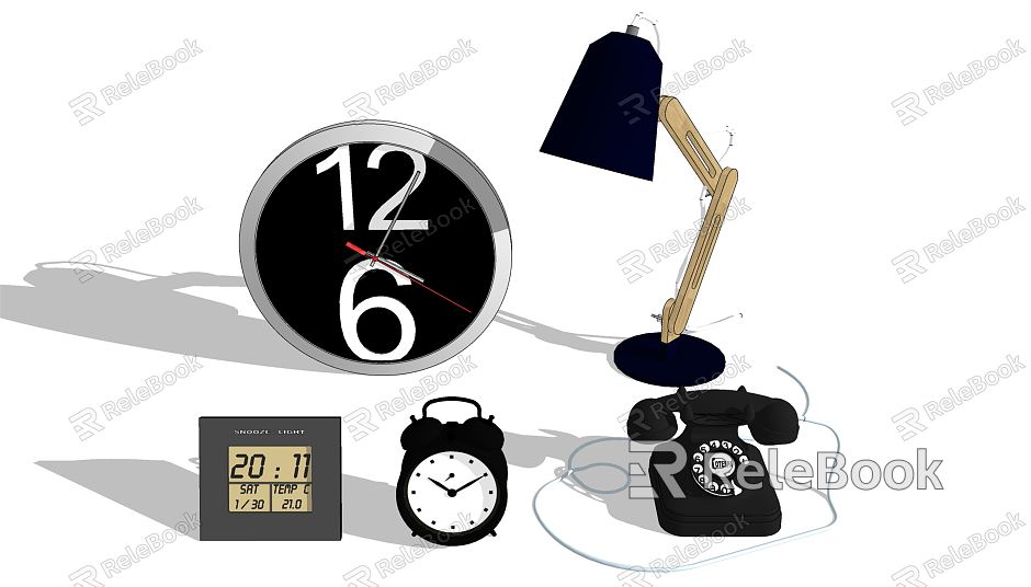 modern clock alarm clock digital equipment model