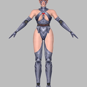 Realistic Sexy Beauty Realistic Sexy Beauty Female Short Hair Figure Girl Gloves Female Warrior Female Assassin 3d model