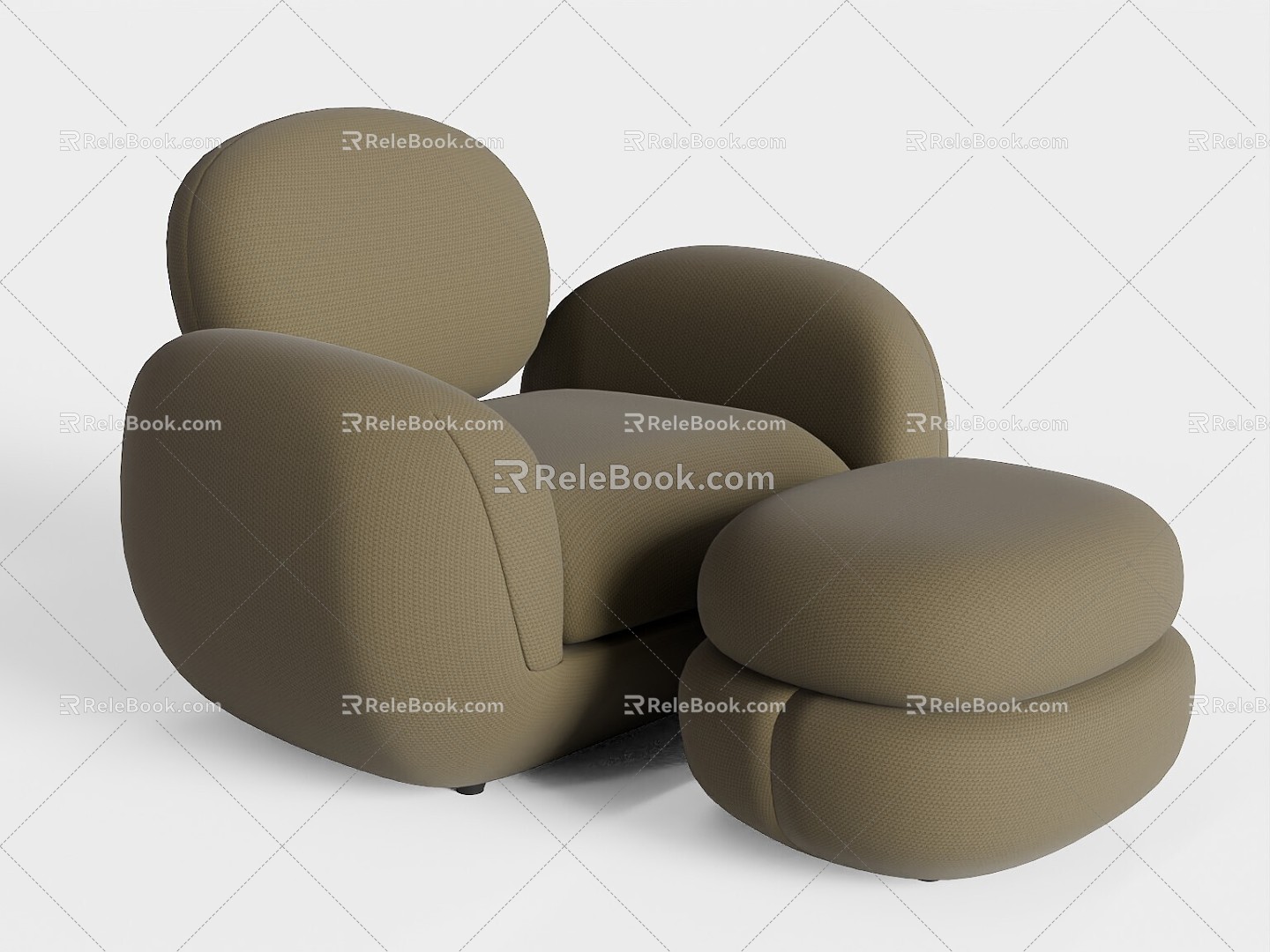 Poltrona modern leisure sofa 3d model