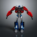 Mechanical Robot Character With Red Arms Blue Legs Silver Torso And Head Design